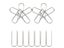 100PCS 23MM Sewing U-pins Fork Pins For Fabric Craft Pins Quilting Pins Double Carousel 3