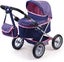 Trendy Dolls Pram Foldable With Height-Adjustable Handle Blue And Pink Carousel 1
