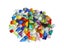 120g/4.23oz (Approx. 85pcs) Polygon Glass Mosaic Tiles Bright/Glitter Mosaic Carousel 6