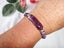 Natural Beautiful Amethyst ID Rhinestone Bracelet with Heart Carousel 5
