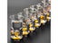24K Gold Foil Crystal Vodka Spirit Sake Wine Decanter Shot Glass Set Still Carousel 8