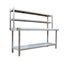 Stainless steel workbench/table 1800mm L x 800mm W x 900mm H + overbench Carousel 1