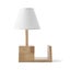 Sherwood Marie Wooden Bedside Table Lamp With Bookshelf Carousel 3