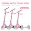 Suotu K18 Pink Kids Scooter with LED Wheels – Adjustable & Foldable, Ages 3–12 Carousel 3