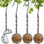 4 Pack Suet Ball Bird Feeder Set Metal Bird Feeding Station Kit with Hanging Carousel 1