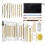 Elosung 32-Piece Pottery Tool Set With Cloth Bag Diy Clay Sculpting Kit For Kids Carousel 1