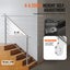 Vevor 59In Handrails For Outdoor Steps Crossbars Staircase Porch Deck White Carousel 4