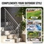 Vevor 59In Handrails For Outdoor Steps Crossbars Staircase Porch Deck White Carousel 6