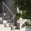 Vevor 59In Handrails For Outdoor Steps Crossbars Staircase Porch Deck White Carousel 7