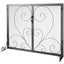 Vevor 990X802mm Fireplace Screen 2-Panel Iron Mesh Spark Guard Vintage Black Carousel 1