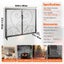 Vevor 990X802mm Fireplace Screen 2-Panel Iron Mesh Spark Guard Vintage Black Carousel 2