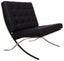 Sky Blue Furniture Black Bonded Leather Barcelona Chair Solid Stainless Steel Fr Carousel 1