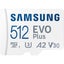Samsung EVO PLUS microSDXC Memory Card - 512GB Includes Adapter - Read up to Carousel 1