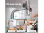 Grey/Silver Pull Out Kitchen Faucet Flexible Hot And Cold Water Kitchen Sink Carousel 5
