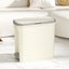 Home Use Press-Top Flip-Lid Trash Can - Space-Saving Storage Bin For Kitchen Carousel 6