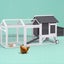 I.Pet Chicken Coop Rabbit Hutch Extra Large Wooden Run Bunny Cage House Outdoor Carousel 6