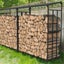 Genux Metal Log Storage Shed Outdoor Firewood Rack Holder Carousel 3