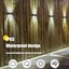 Solar Wall Lights UP Down 2 Pack,Illuminate Outdoor Sunlight Sensor Lamp IP65 Carousel 7
