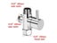 G1/2 Inch Diverter Valve Three-way T-type Adapter For Shower Brass Faucet Carousel 1