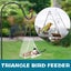 Window Bird Feeder, Clear Acrylic Birdfeeder with Chains, Squirrel Proof Deco Carousel 7