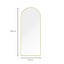 Selena Metal Arched Full Length Wall Mirror - Gold Carousel 8