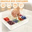 Xiyztok 8 Grids Plastic Divided Serving Tray Portable Rectangle Snack Divided Carousel 6