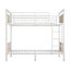 Twin Metal Bunk Bed Frame - White Matte Carousel 12