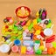 43Pcs Cutting Play Food Toy for Kids Girls Kitchen, Pretend Fruit & Vegetable Carousel 1