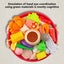43Pcs Cutting Play Food Toy for Kids Girls Kitchen, Pretend Fruit & Vegetable Carousel 7