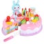 Pretend Play Food for Kids Toddlers 3 4 5 6 7 8, Plastic Birthday Fake Cake w Carousel 3
