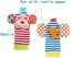 4 Pack Baby Socks Toys, Baby Feet and Fingers Socks Set, Design with Monkey a Carousel 4