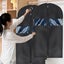 Black Foldable Garment Bag for Closet and Travel, with Transparent Windows fo Carousel 1