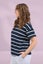 Elm Halli Short Sleeve Tee Navy White Stripe Carousel 3