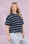Elm Halli Short Sleeve Tee Navy White Stripe Carousel 6