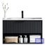 Fremont Fluted Wall Vanity with Arc Top 800mm - Matte Black Carousel 1