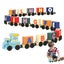 Wooden Alphabet Train Educational Toys Play House School Tool Game Children Wood Carousel 5