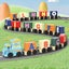 Wooden Alphabet Train Educational Toys Play House School Tool Game Children Wood Carousel 8