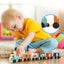 Wooden Alphabet Train Educational Toys Play House School Tool Game Children Wood Carousel 12