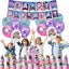 Kpop De-mon Birthday Party Decorations Supplies,Happy Birthday Banner Balloons Carousel 3