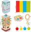 Parent-Child Interactive Wooden Stick Board Game Colorful Sticks Wooden Stick Carousel 4