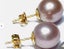 10 - 10.5mm Purple Rose Pink Edison Pearl Stud Earrings Carousel 4