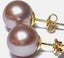 10 - 10.5mm Purple Rose Pink Edison Pearl Stud Earrings Carousel 6