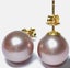 10 - 10.5mm Purple Rose Pink Edison Pearl Stud Earrings Carousel 7