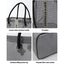 Black and Gray Mesh Shower Caddy Bag, Sturdy Polyester Organizer with Double Carousel 4