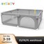 IMBABY Baby Playpen Gray Baby Corralitos Playpen For Children With Pull Ring Carousel 3