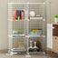 6 Cubes White DIY Wire Storage Shelves Cabinet Metal Display Shelf Toy Book Carousel 4