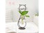 Hydroponic Glass Heart Vase With Metal Holder Hand Welded Lovely Cat Shape Vase Carousel 4