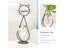 Hydroponic Glass Heart Vase With Metal Holder Hand Welded Lovely Cat Shape Vase Carousel 7