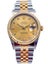 Rolex Oyster Perpetual Datejust 18ct Gold & Steel Diamond Mens Wristwatch 16233 Carousel 2