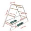 Ladder Chicken Perch with Feeding Troughs Multi-Level Wood Metal Climbing Rack Carousel 2